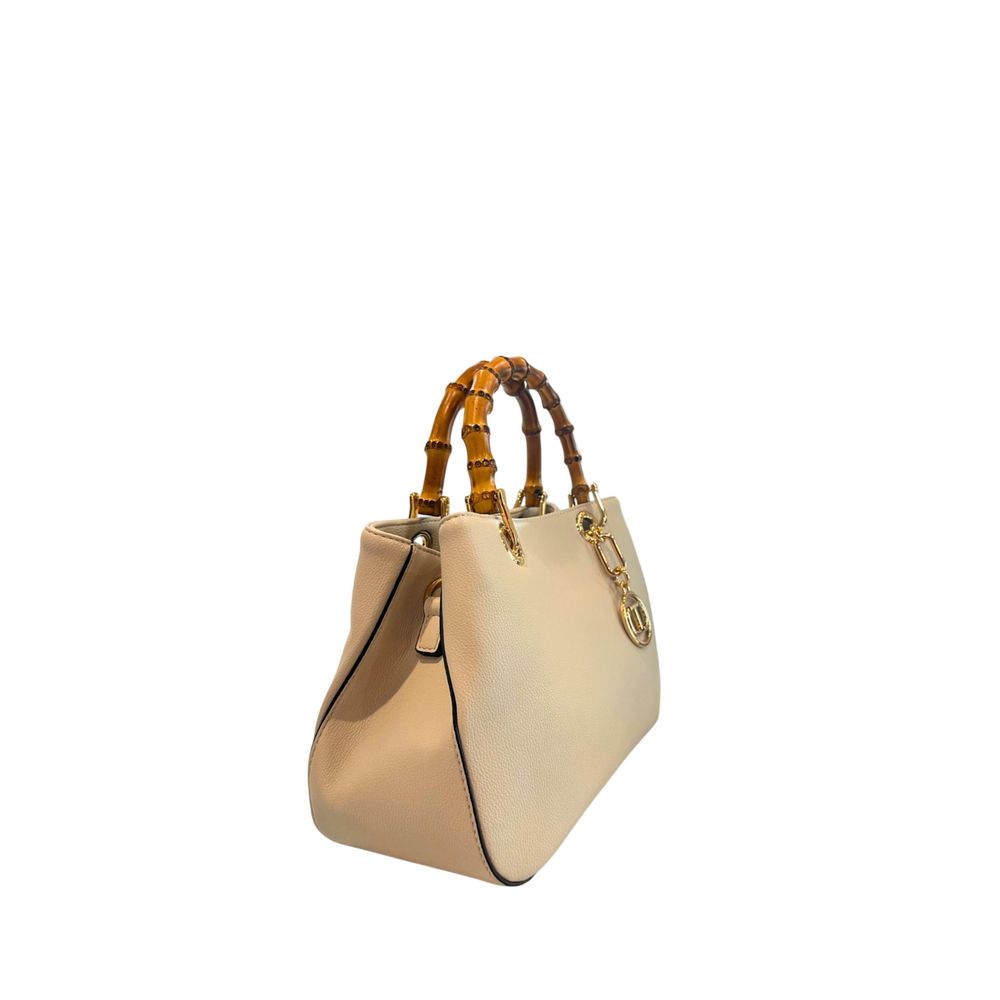 Beige PU Women Handbag - ventzia
