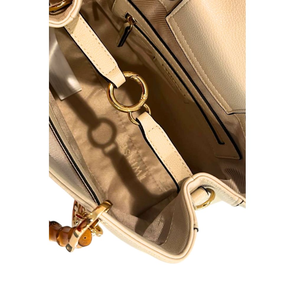 Beige PU Women Handbag - ventzia
