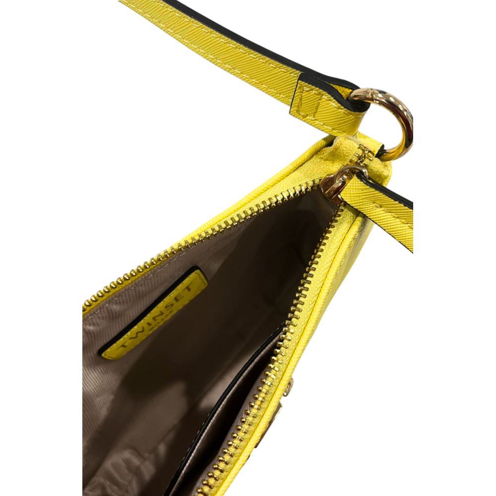 Yellow PU Women Shoulder Bag - ventzia