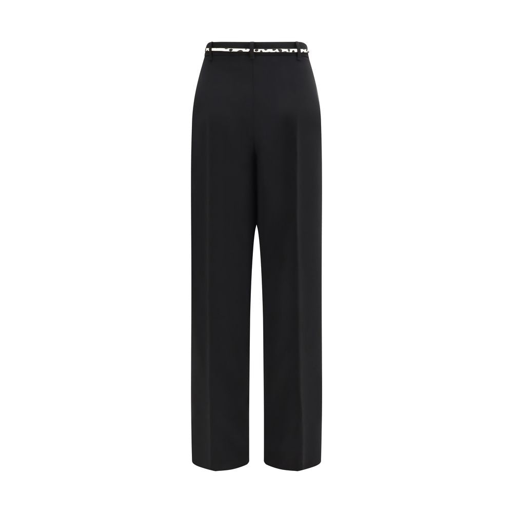 Black Triacetate Casual Pants - ventzia