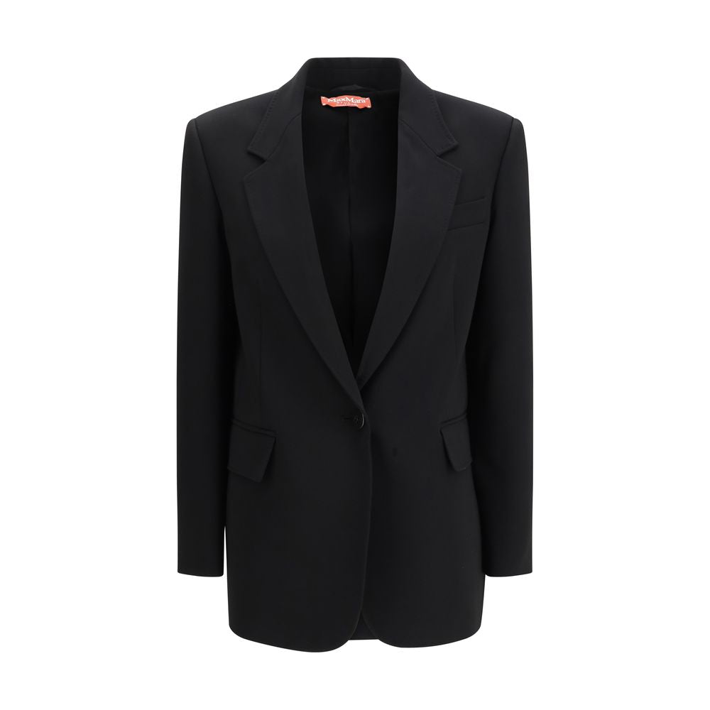 Black Triacetate Blazer - ventzia