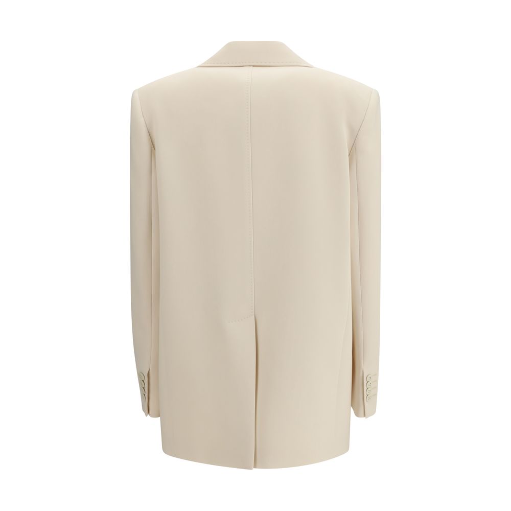 Beige Triacetate Blazer - ventzia