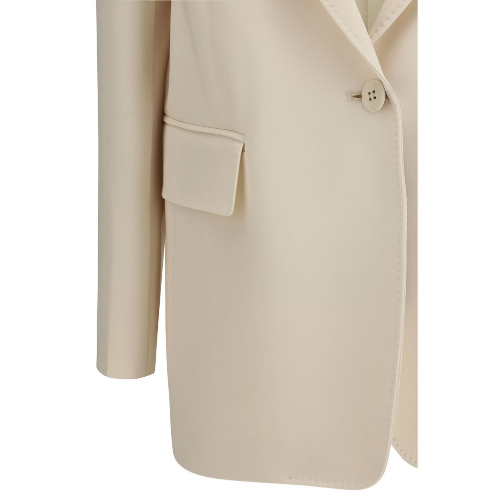 Beige Triacetate Blazer - ventzia