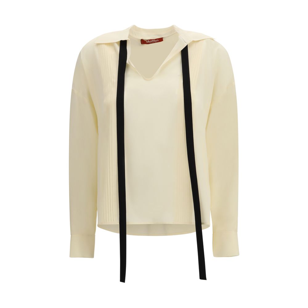 Beige Silk Blouse - ventzia