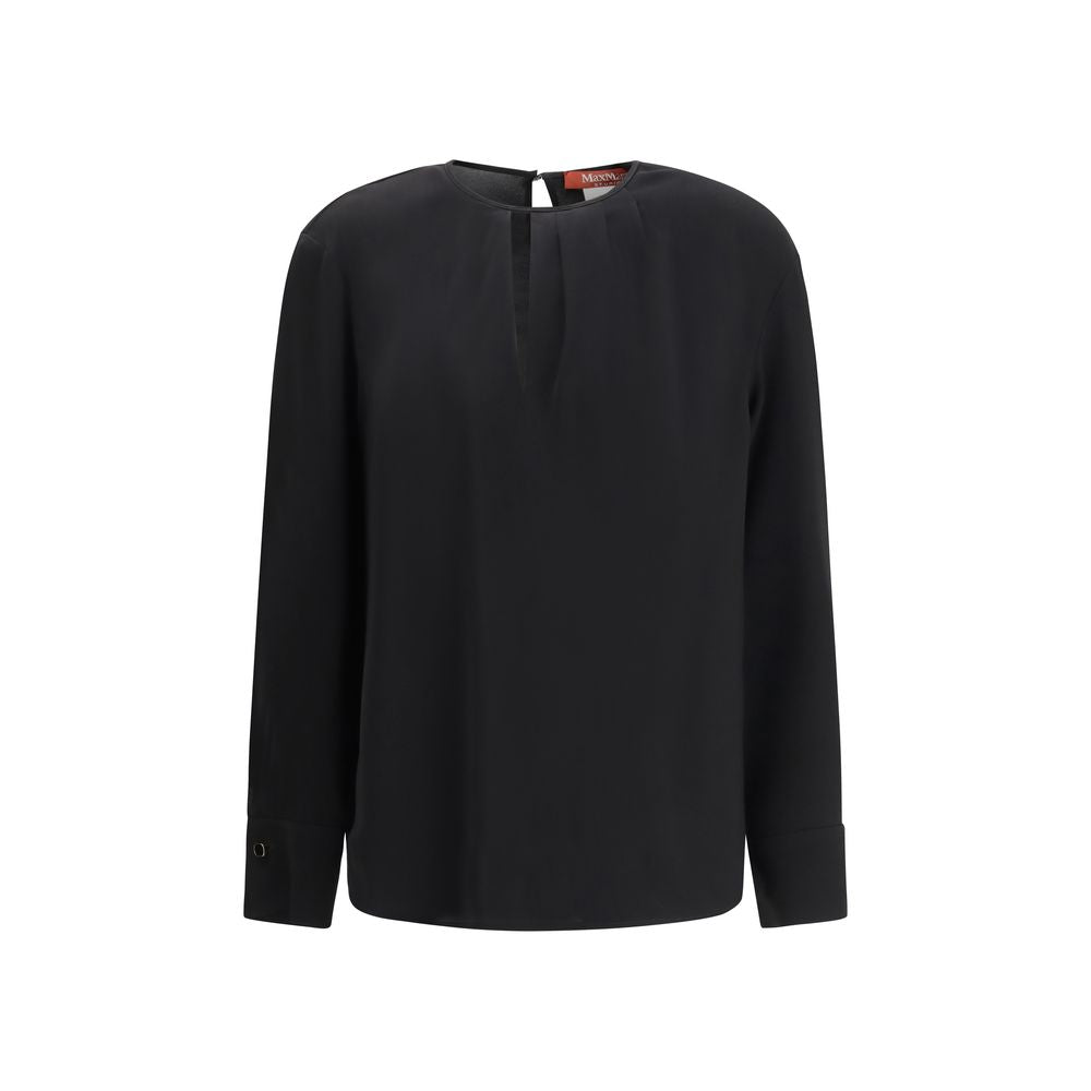 Black Triacetate Blouse - ventzia