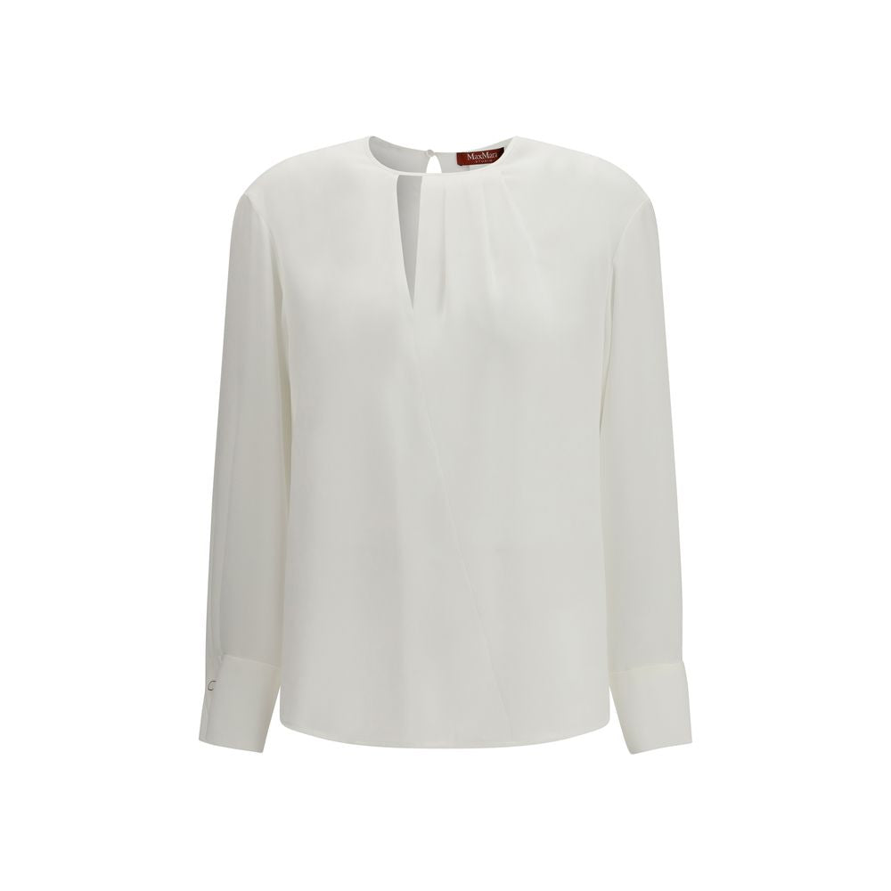 White Triacetate Blouse - ventzia