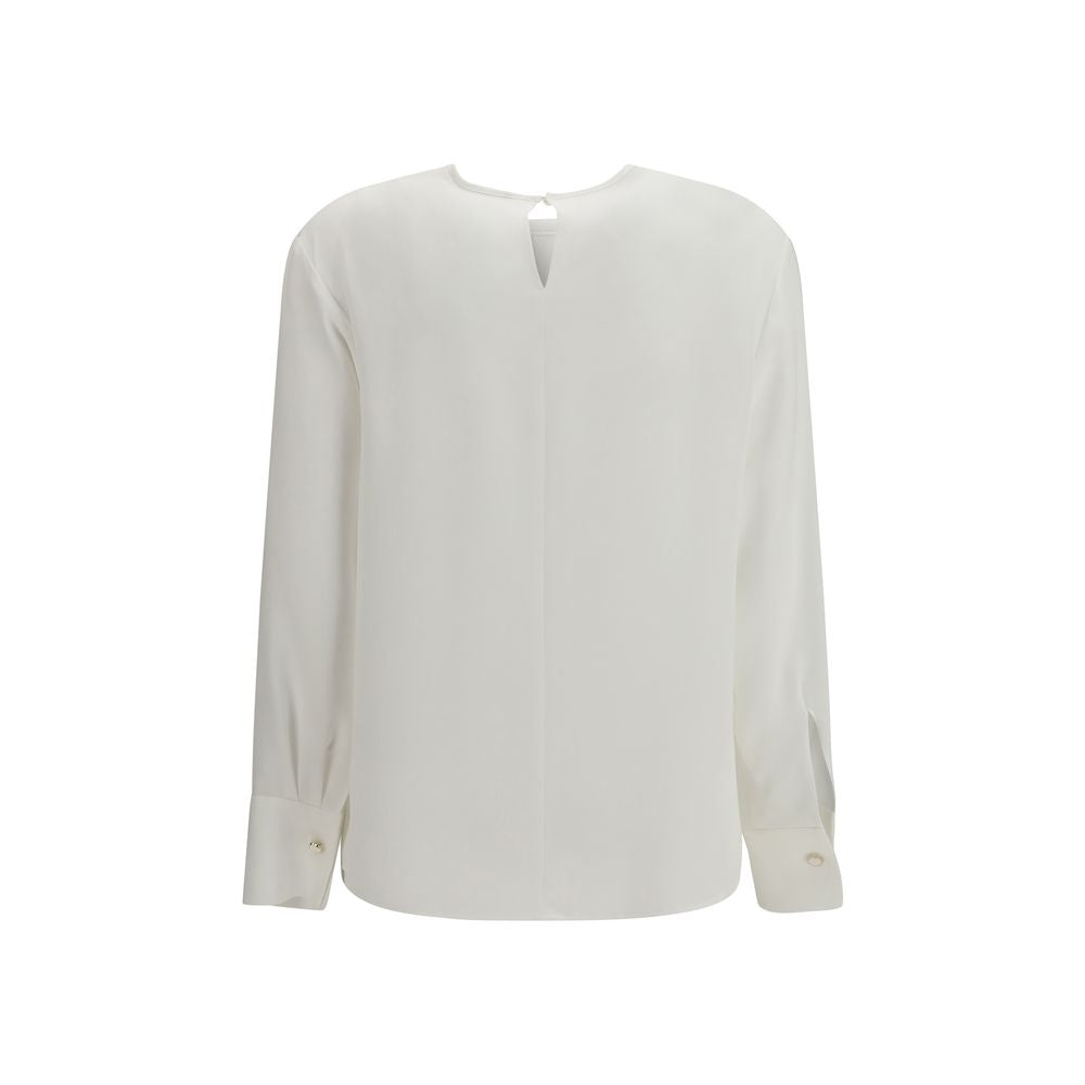 White Triacetate Blouse - ventzia