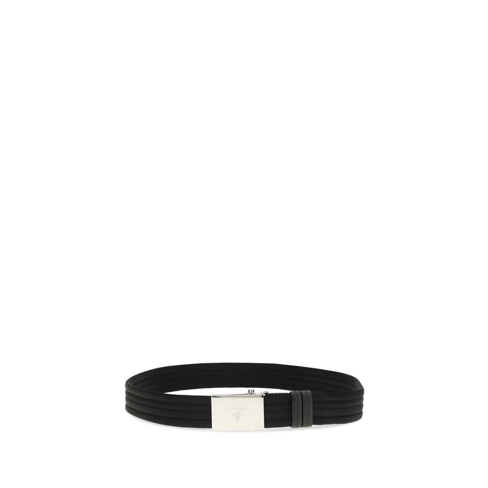 Black Polyester Thin Belt - ventzia