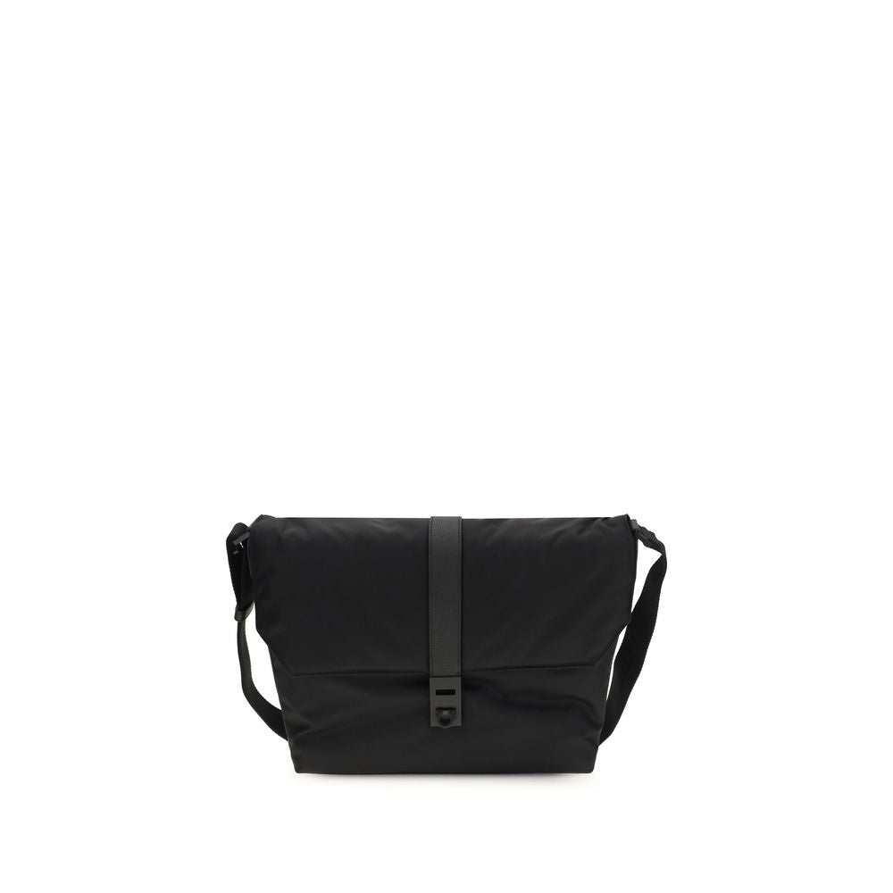 Black Nylon Shoulder Bag - ventzia