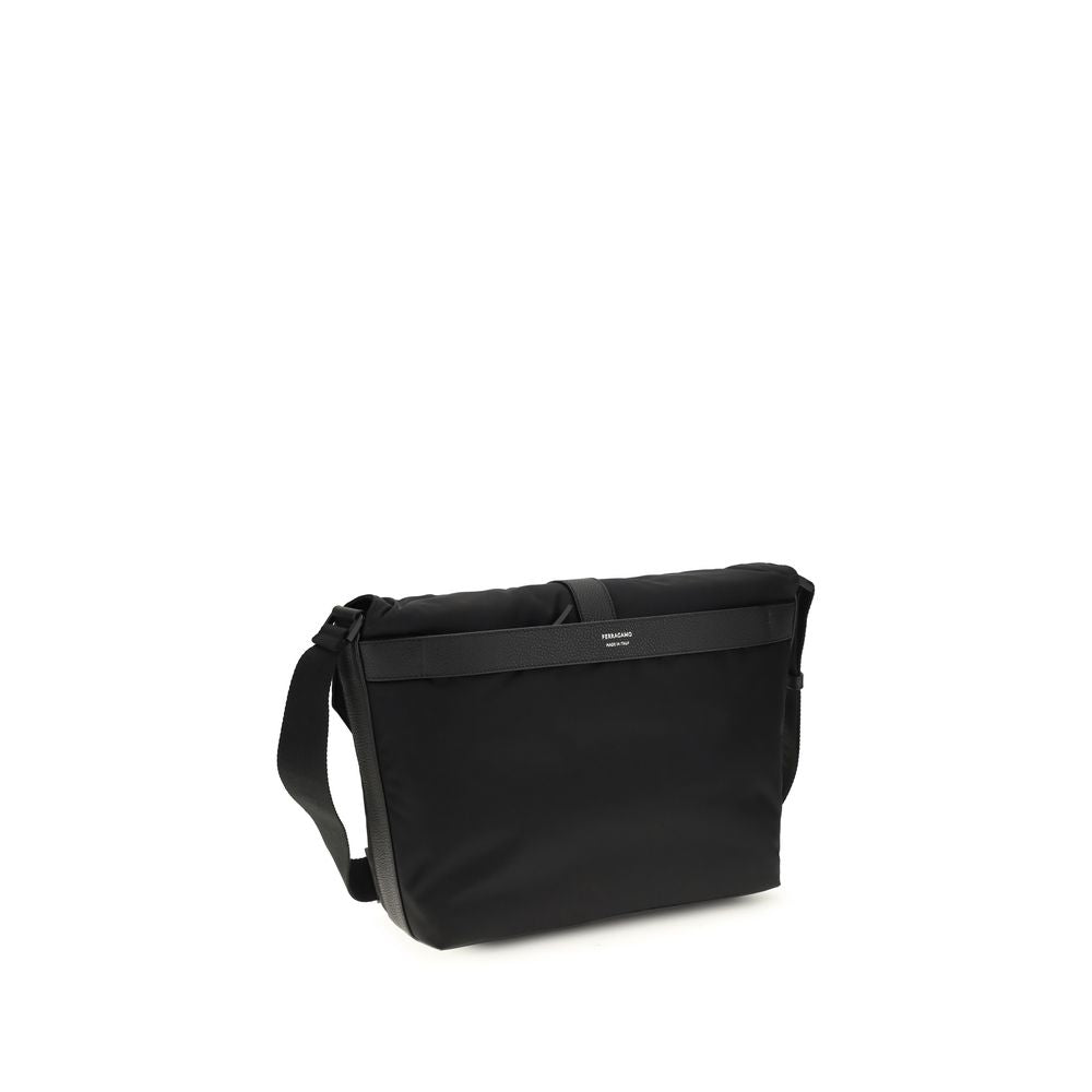 Black Nylon Shoulder Bag - ventzia