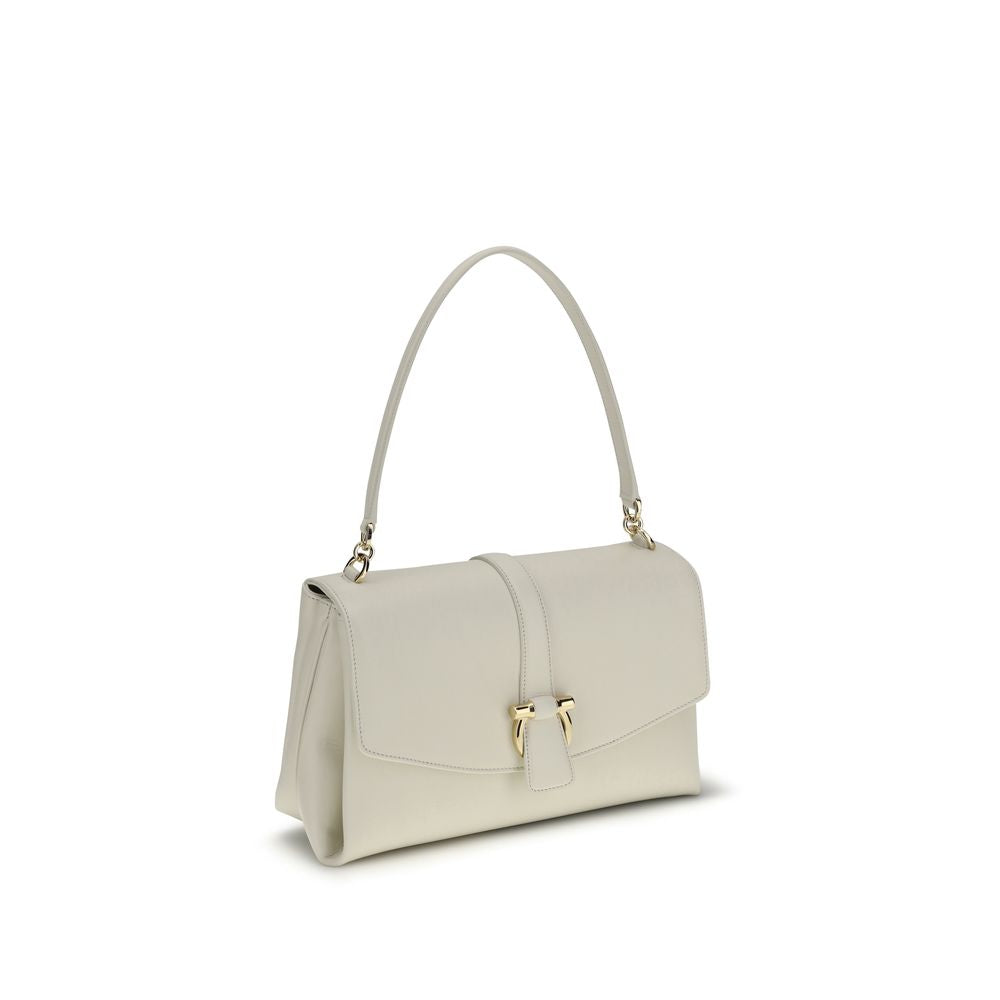White Calf Leather Bos Taurus Shoulder Bag - ventzia