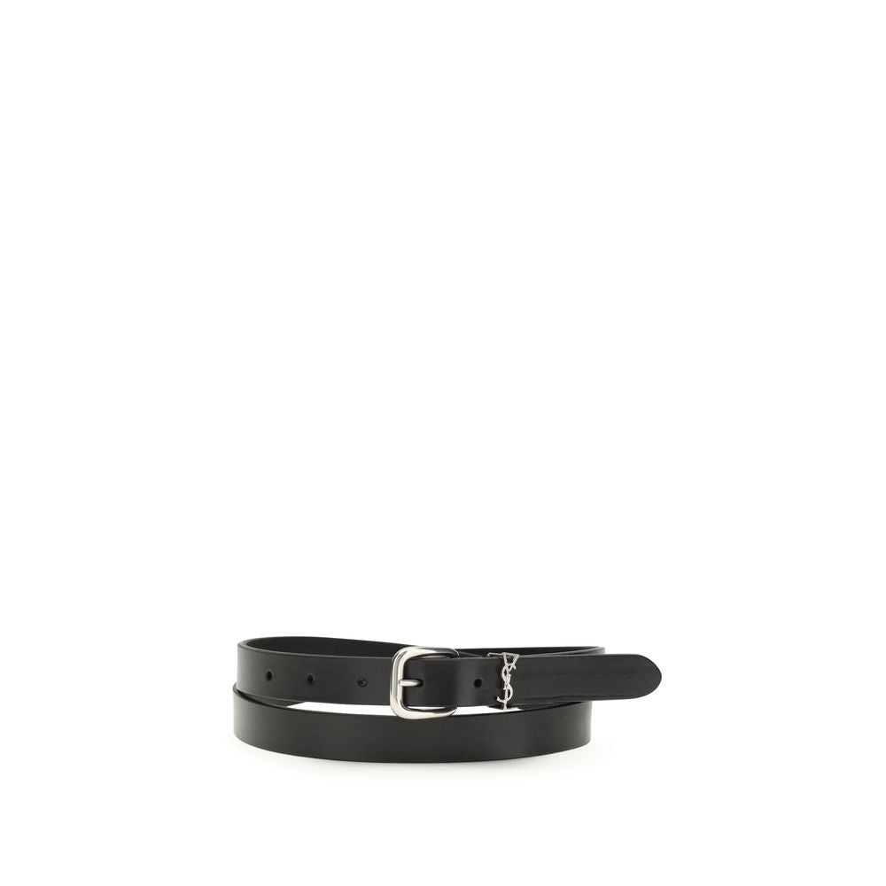 Black Cotton Regular Belt - ventzia