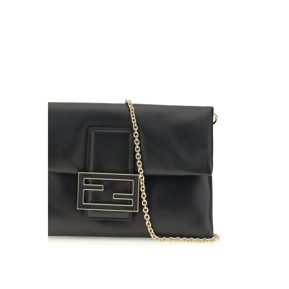 Black Calf Leather Bos Taurus Clutch Bag - ventzia