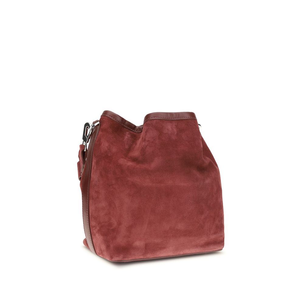 Bordeaux Calf Leather Bos Taurus Backet Bag - ventzia