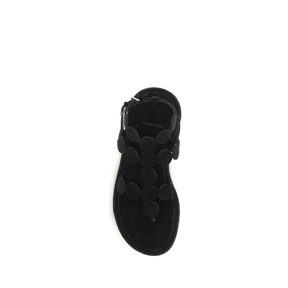 Black Calf Leather Bos Taurus Platform Sandals - ventzia