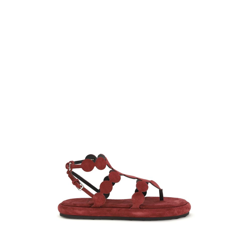 Brown Calf Leather Bos Taurus Platform Sandals - ventzia