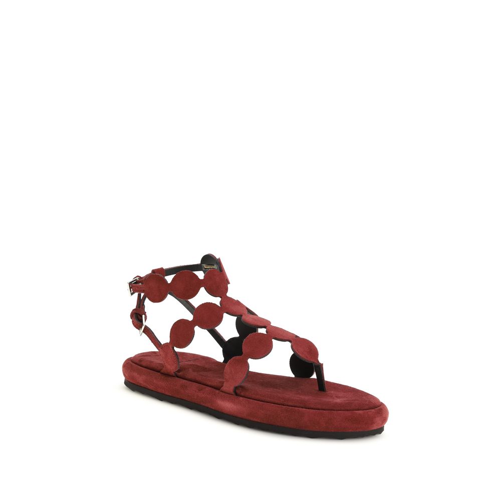 Brown Calf Leather Bos Taurus Platform Sandals - ventzia