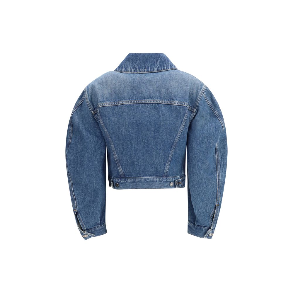Blue Cotton Denim Jacket - ventzia