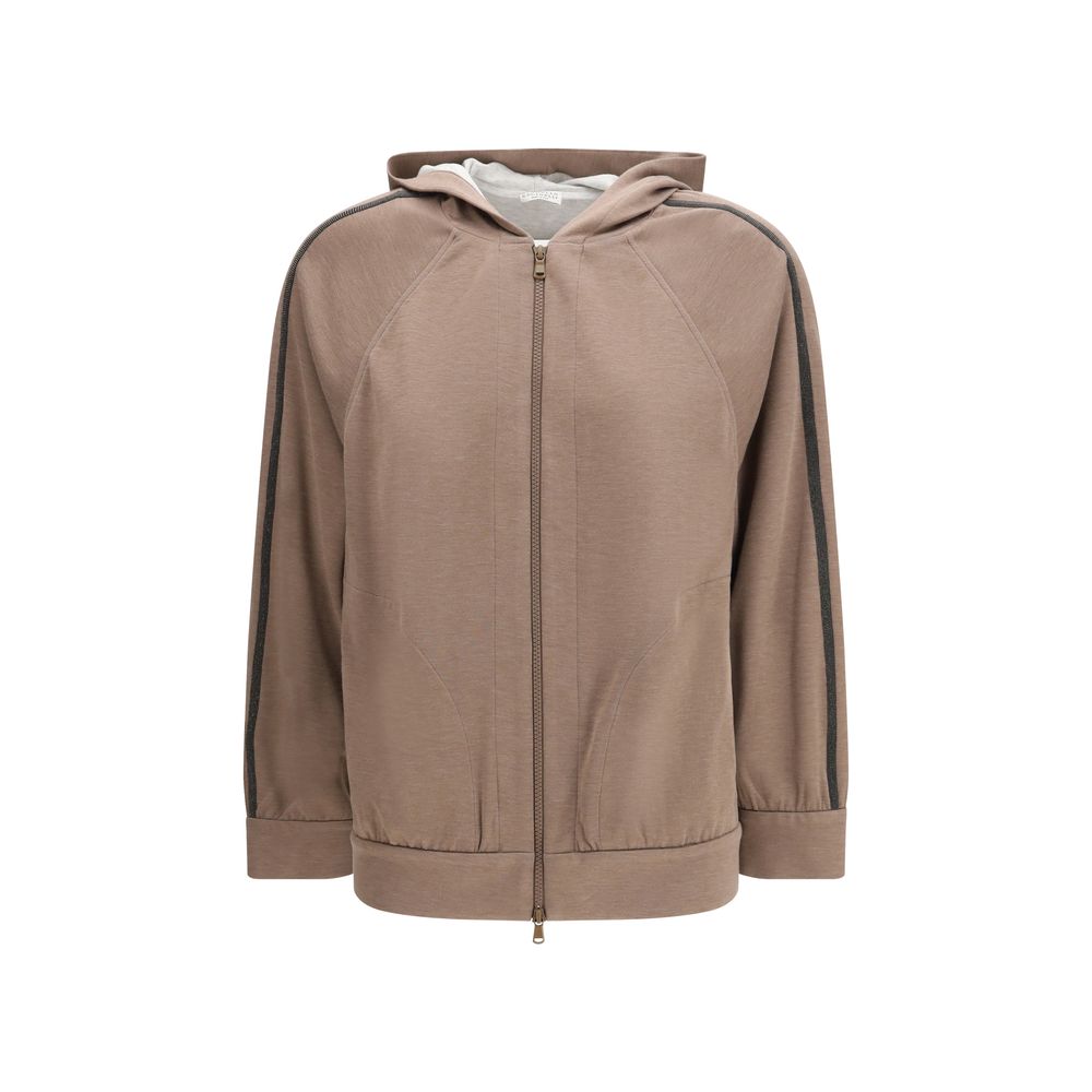 Brown Silk Sweatshirt - ventzia
