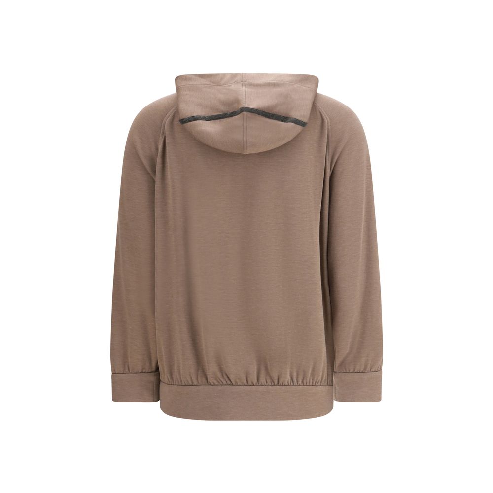 Brown Silk Sweatshirt - ventzia