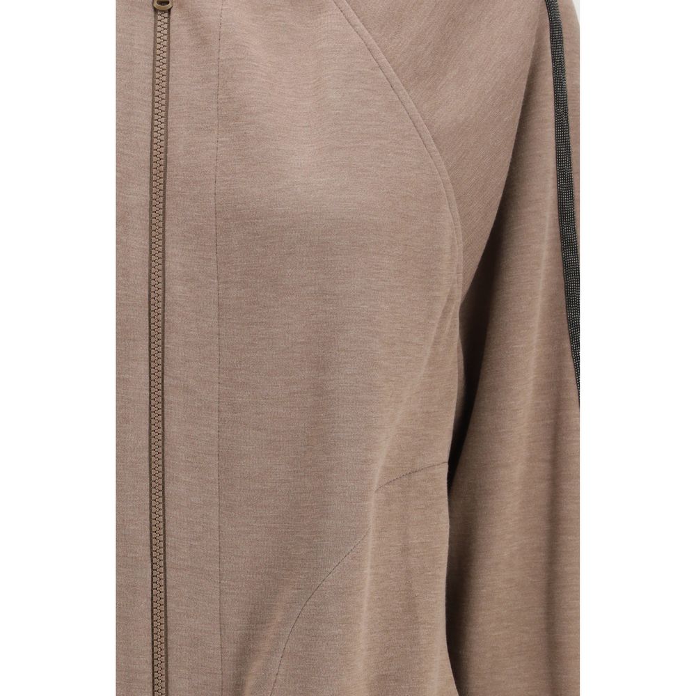 Brown Silk Sweatshirt - ventzia