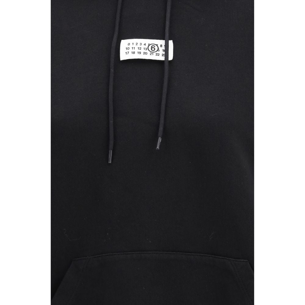 Black Cotton Sweatshirt - ventzia