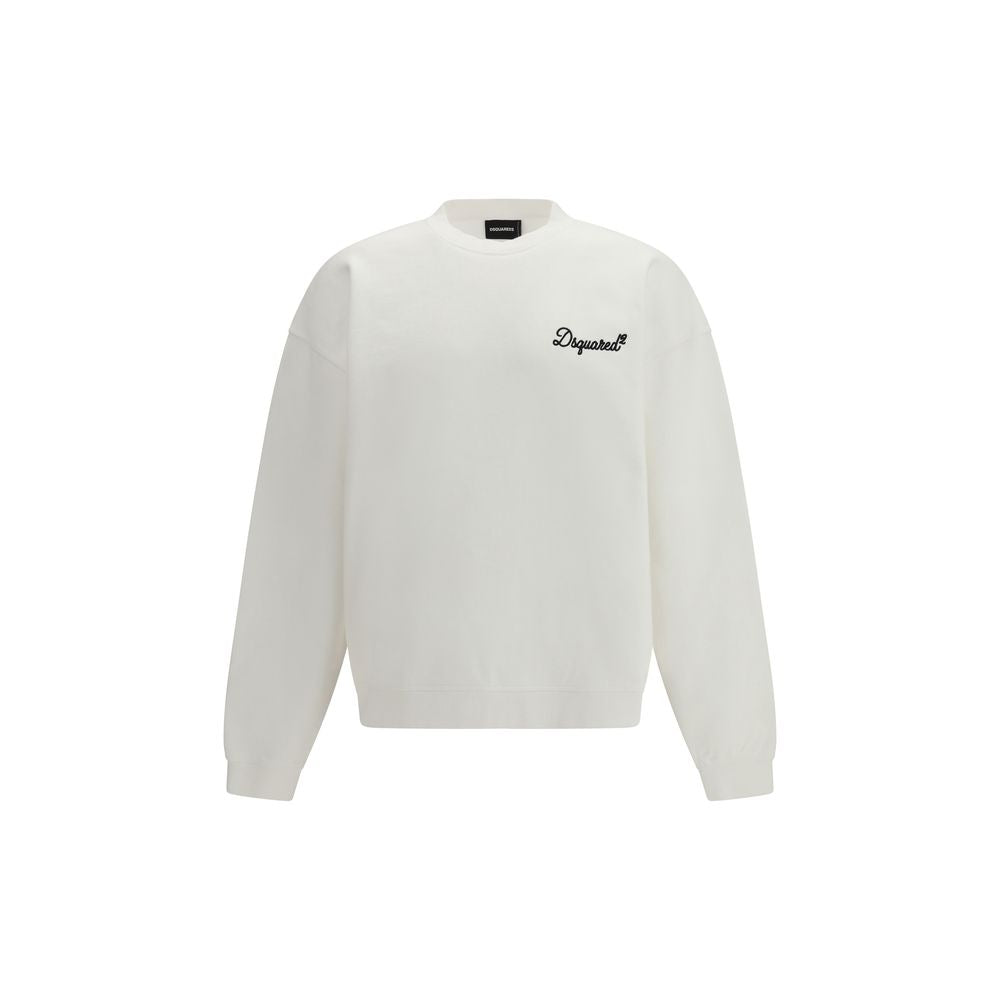 White Cotton Sweatshirt - ventzia