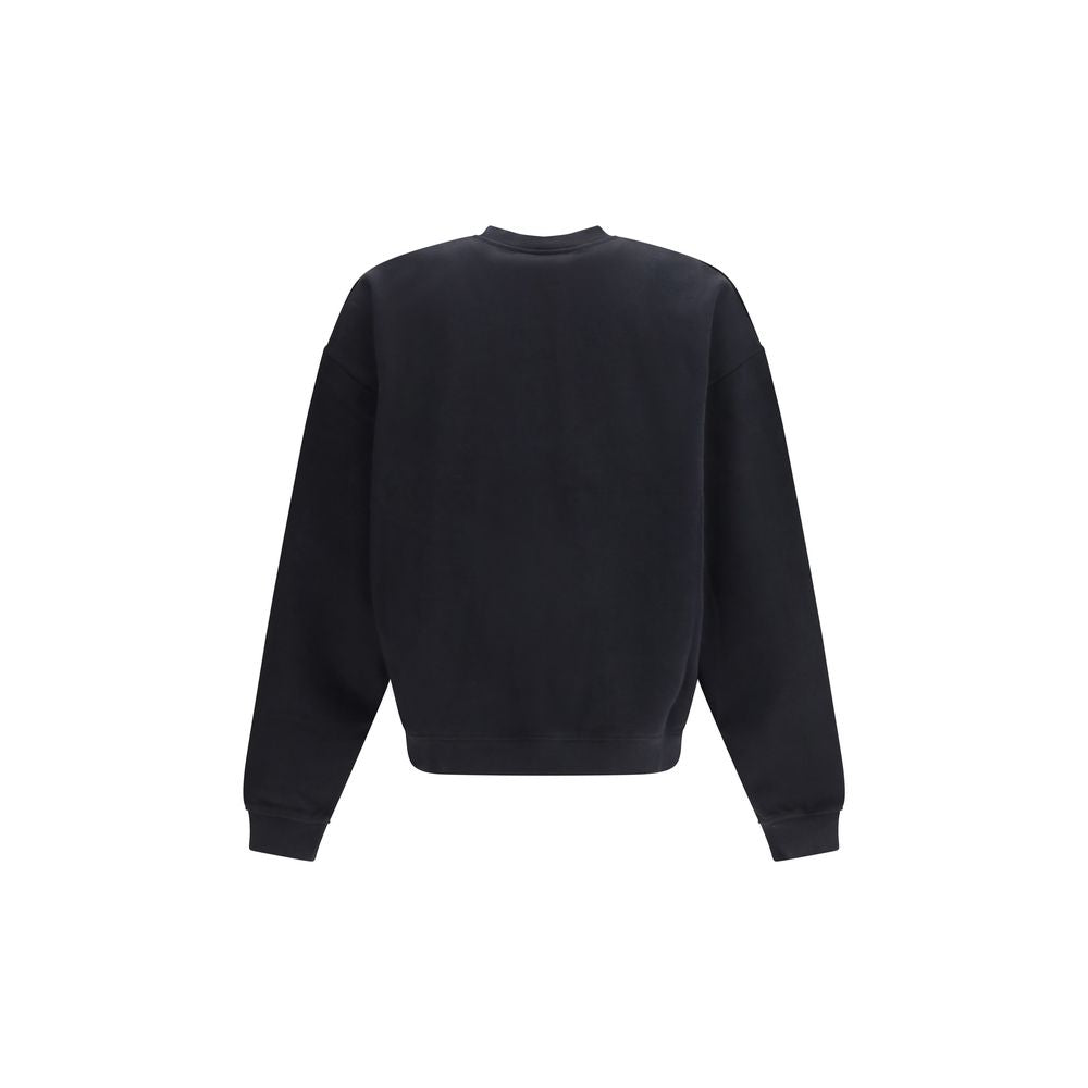 Black Cotton Sweatshirt - ventzia