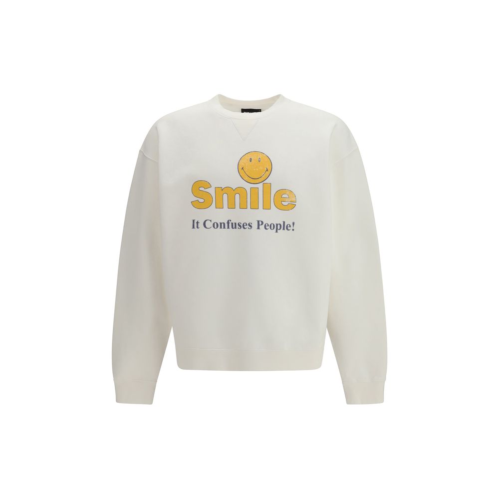 White Cotton Sweatshirt - ventzia