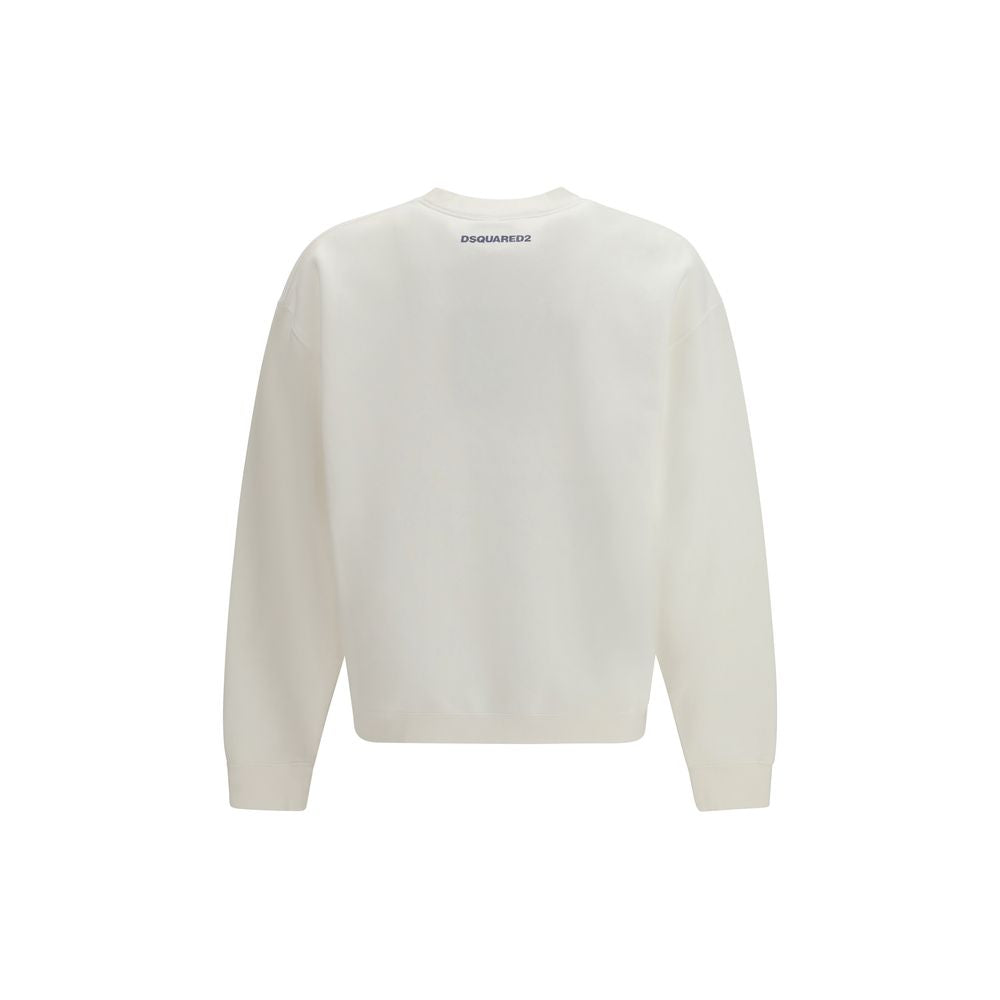 White Cotton Sweatshirt - ventzia