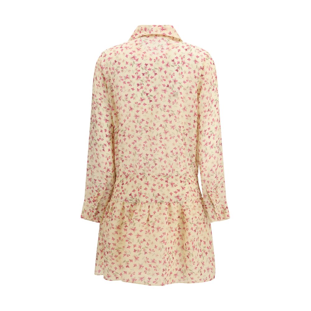 Multicolor Ramie Casual Dress - ventzia
