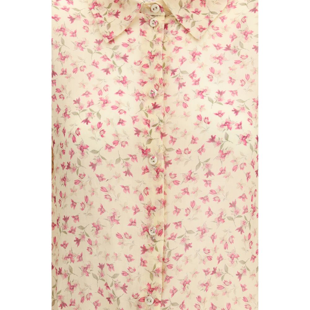 Multicolor Ramie Casual Dress - ventzia