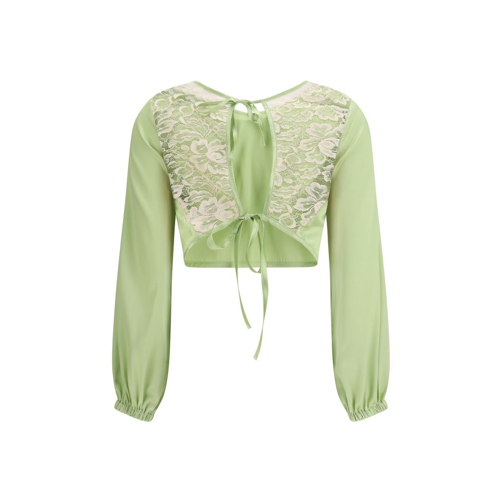 Bicolor Silk Blouse
