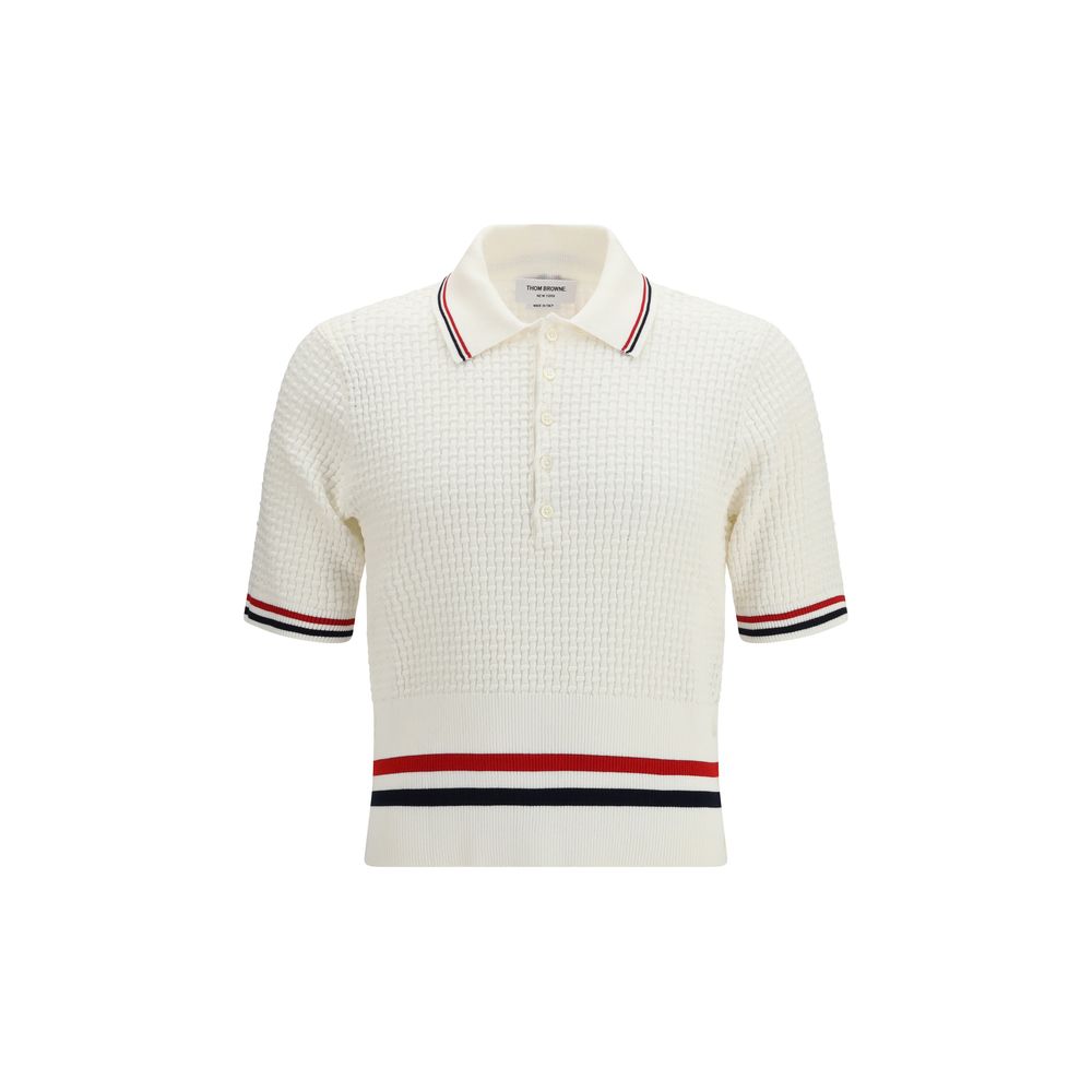 White Cotton Polo Shirt - ventzia