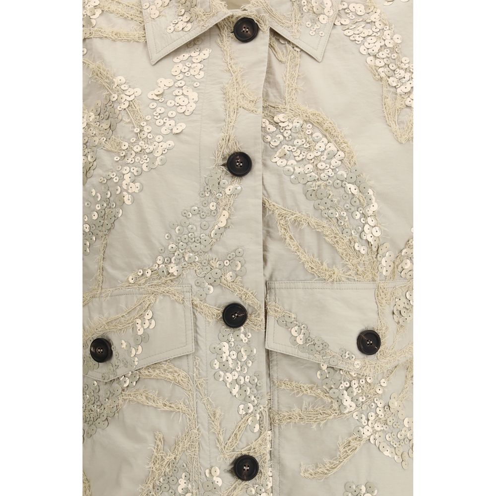 Beige Cotton Coat - ventzia