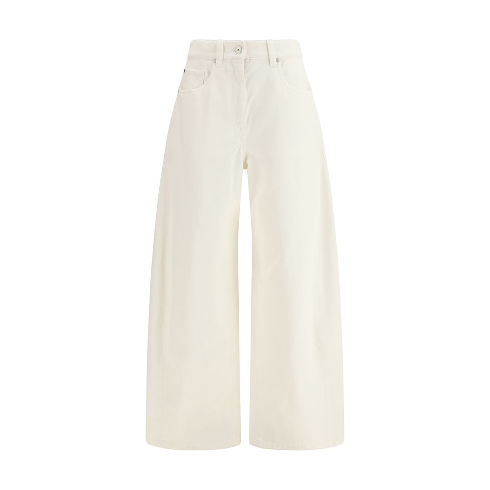 Beige Cotton Pants - ventzia