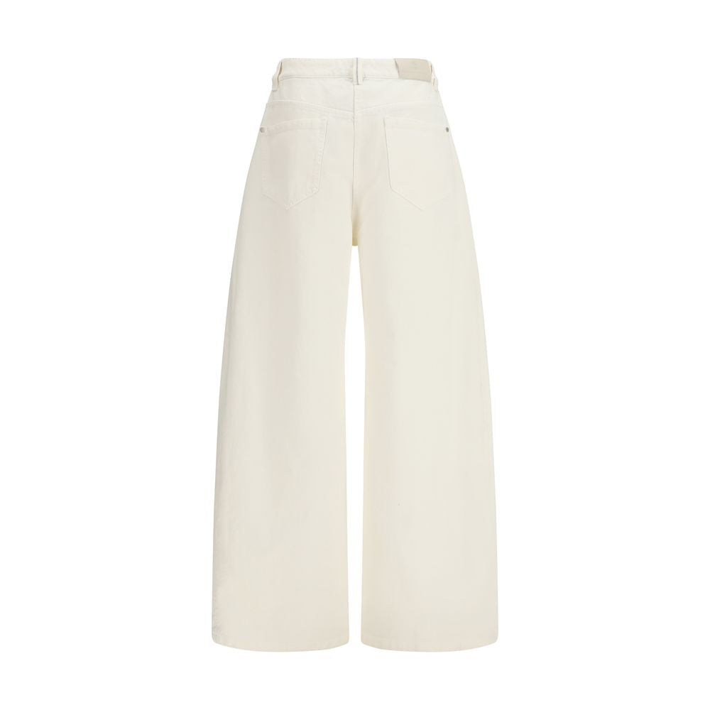 Beige Cotton Pants - ventzia