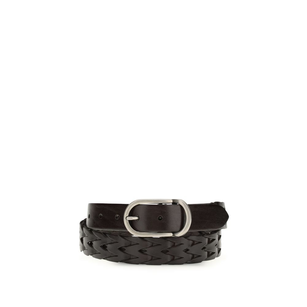 Black Calf Leather Bos Taurus Belt - ventzia