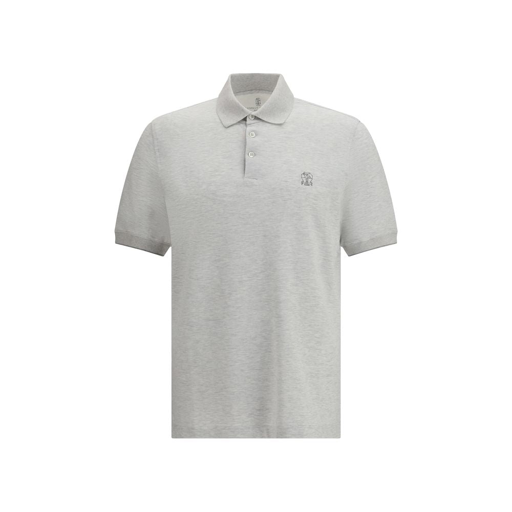 Gray Cotton Polo Shirt - ventzia