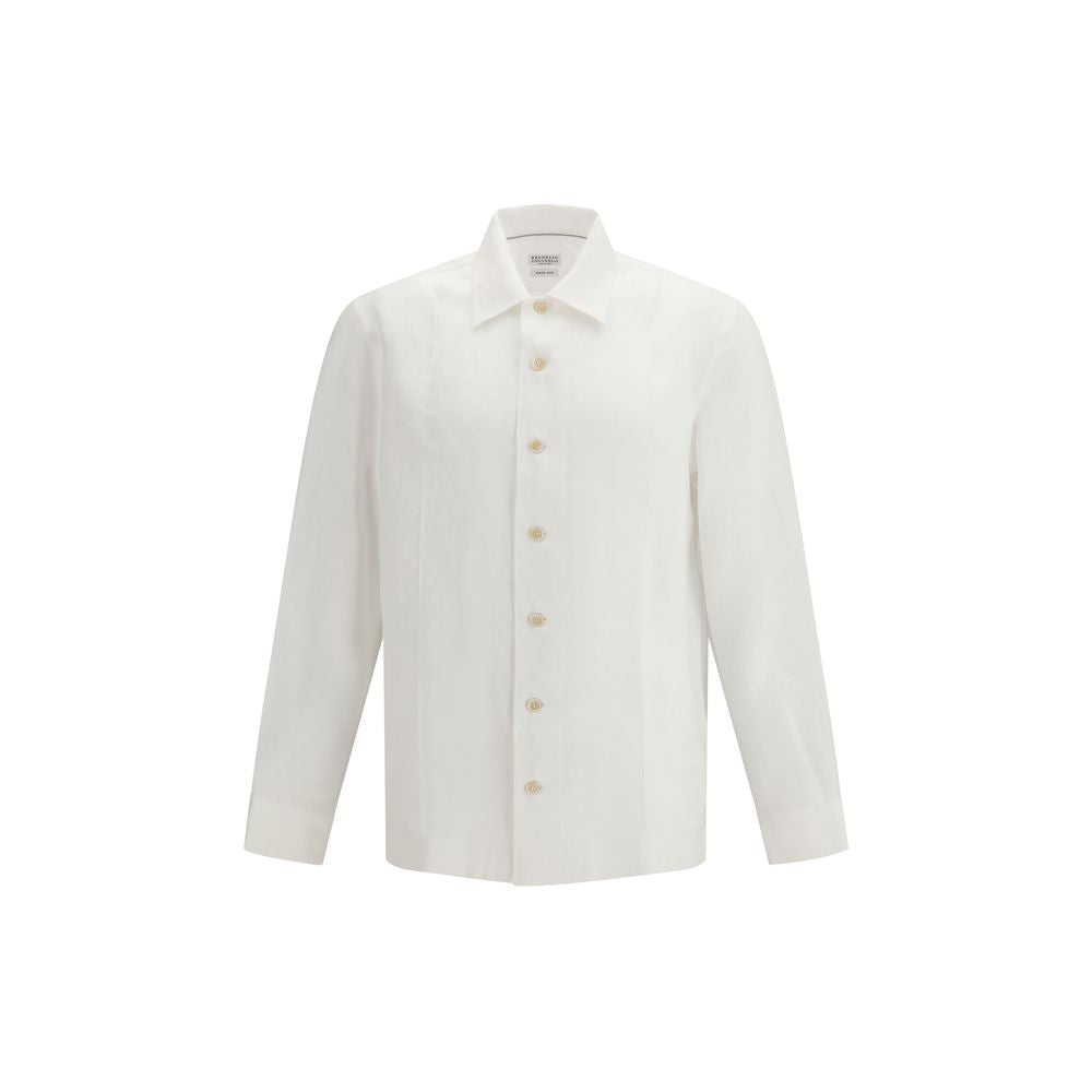 White Linen Dress Shirt - ventzia