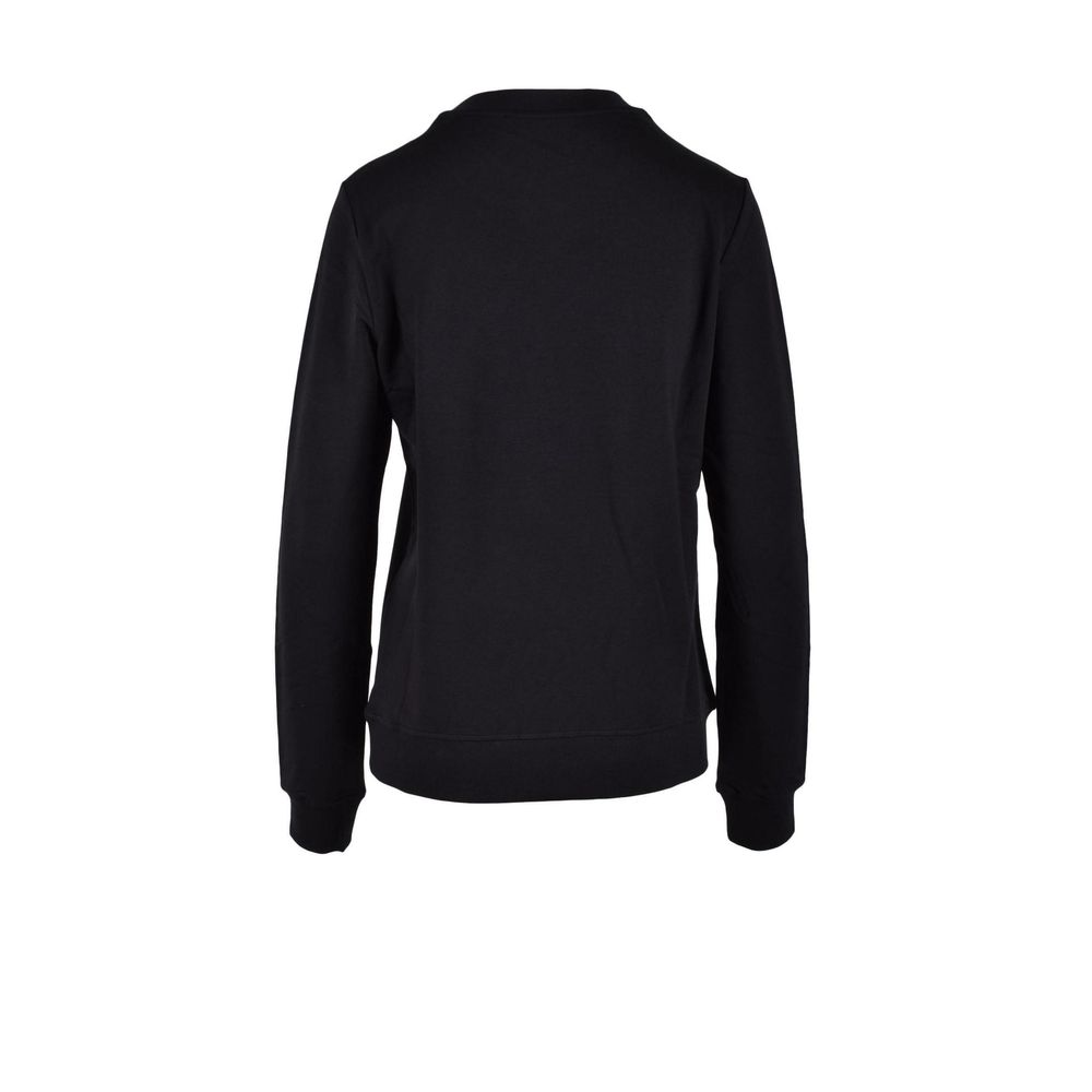 Black Cotton Sweatshirt - ventzia
