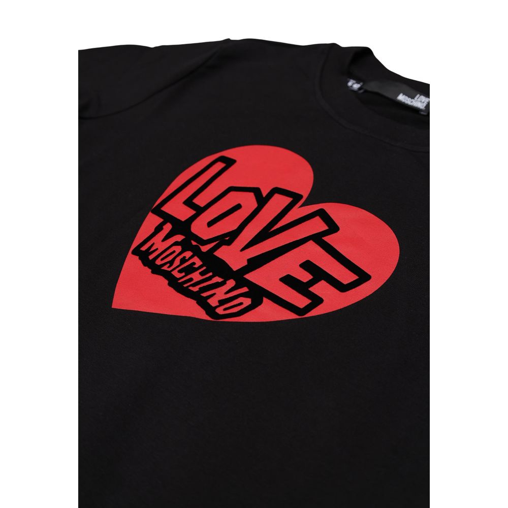 Black Cotton Sweatshirt - ventzia