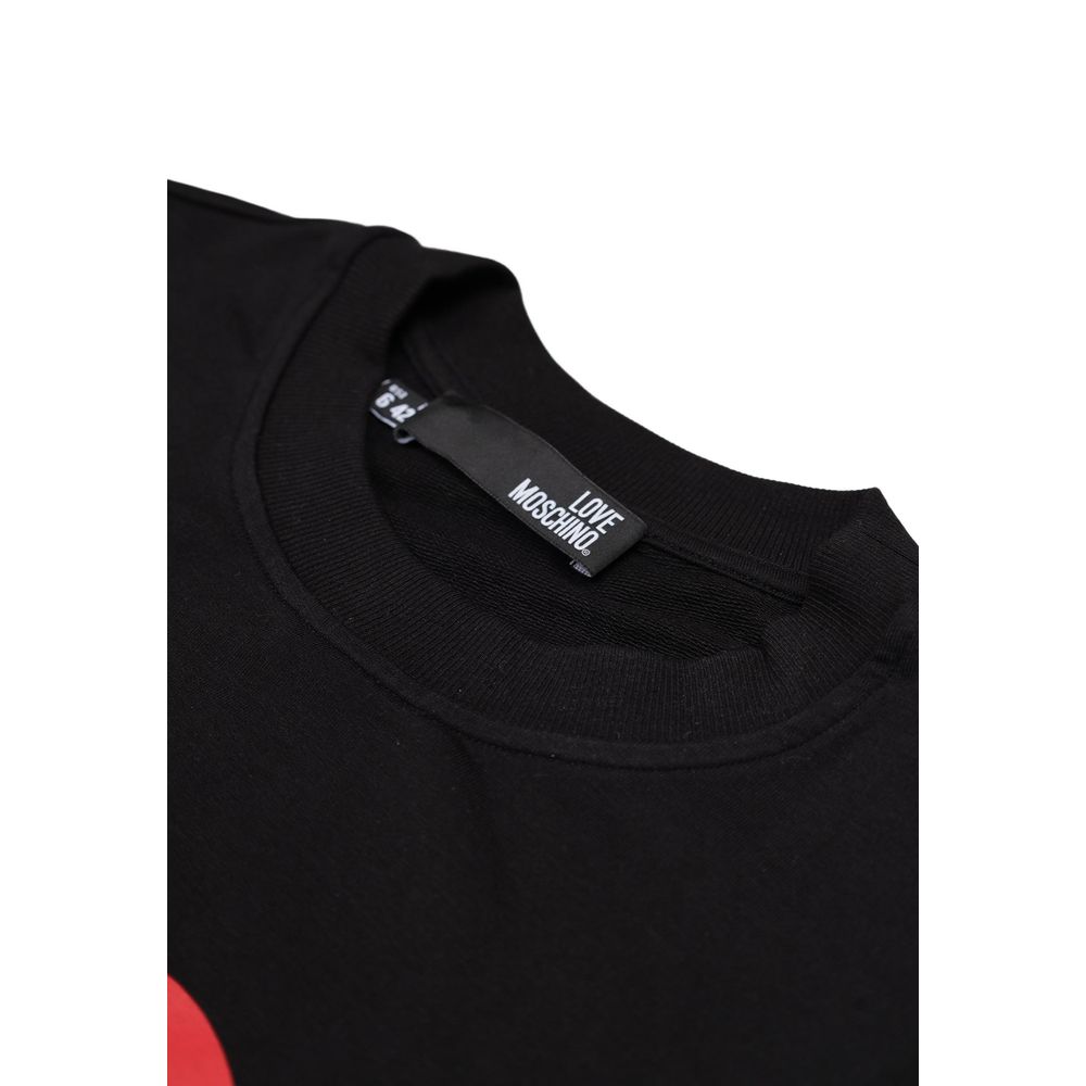 Black Cotton Sweatshirt - ventzia