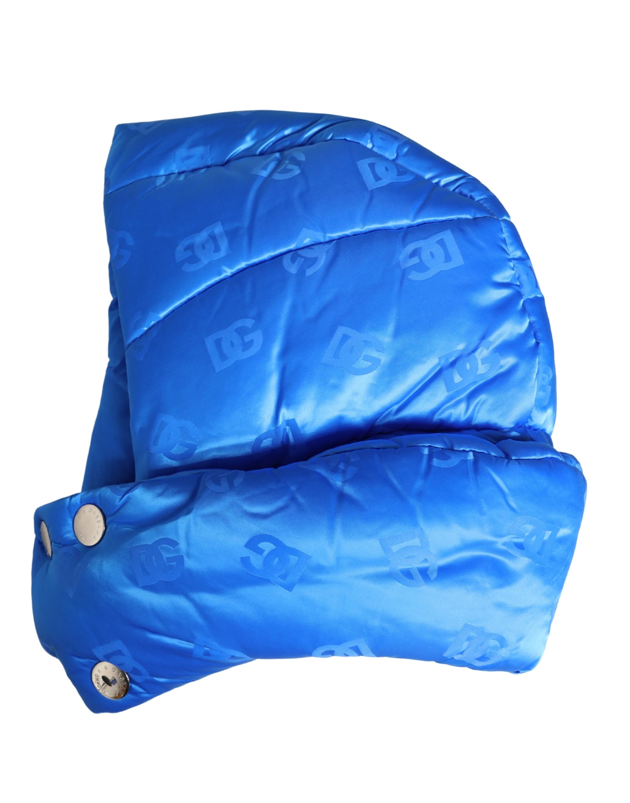 Men Blue Logo Print Whole Head Wrap Capello Hat - ventzia
