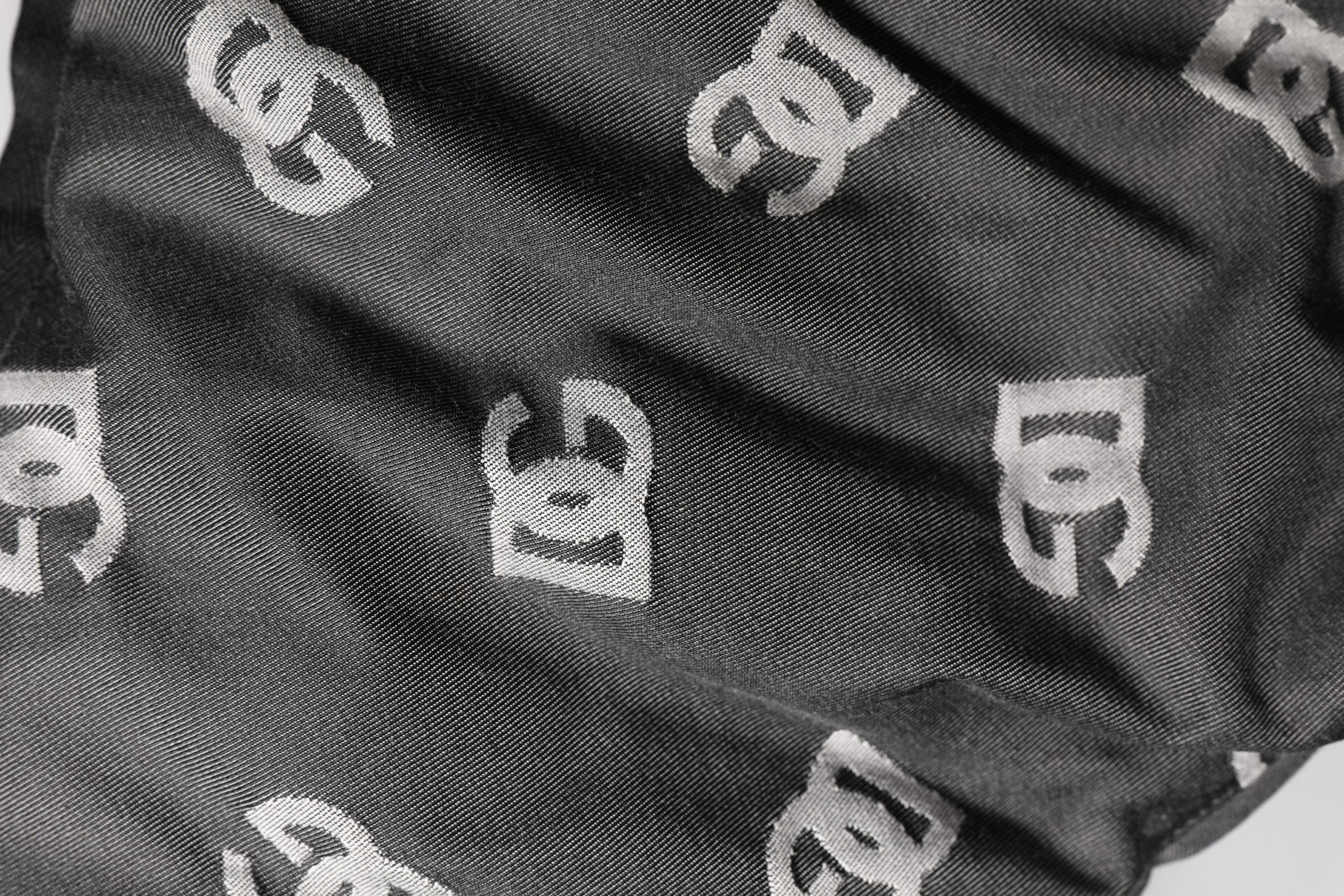 Black Logo Print Whole Head Wrap Capello Hat - ventzia