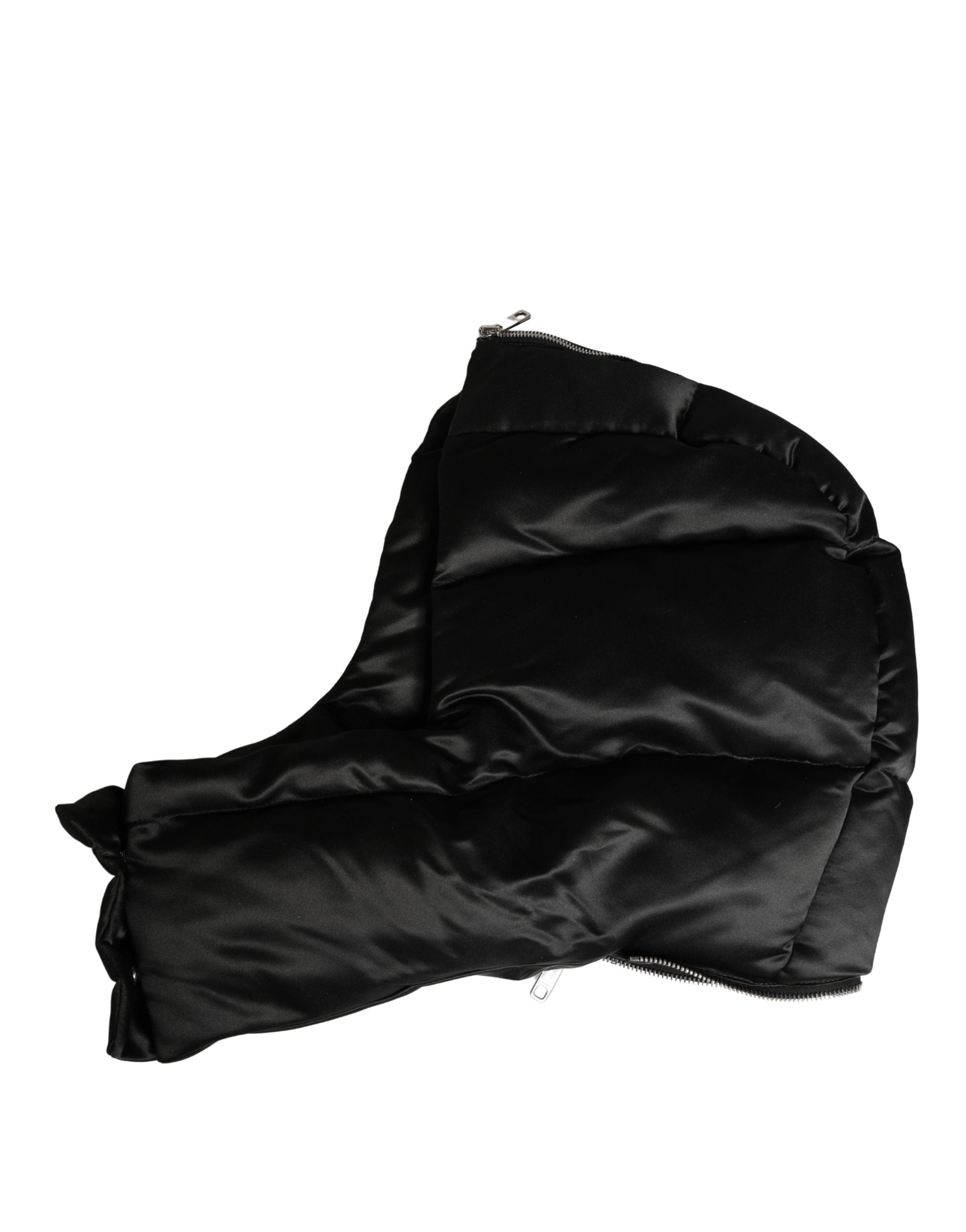 Black Polyester Whole Head Wrap Capello Hat - ventzia