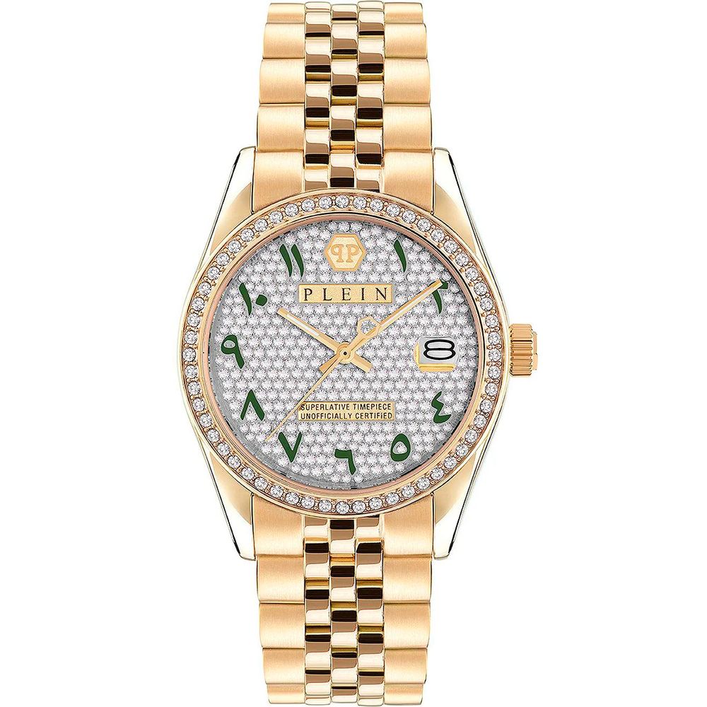 Gold Stainless Steel Dress Watch - ventzia