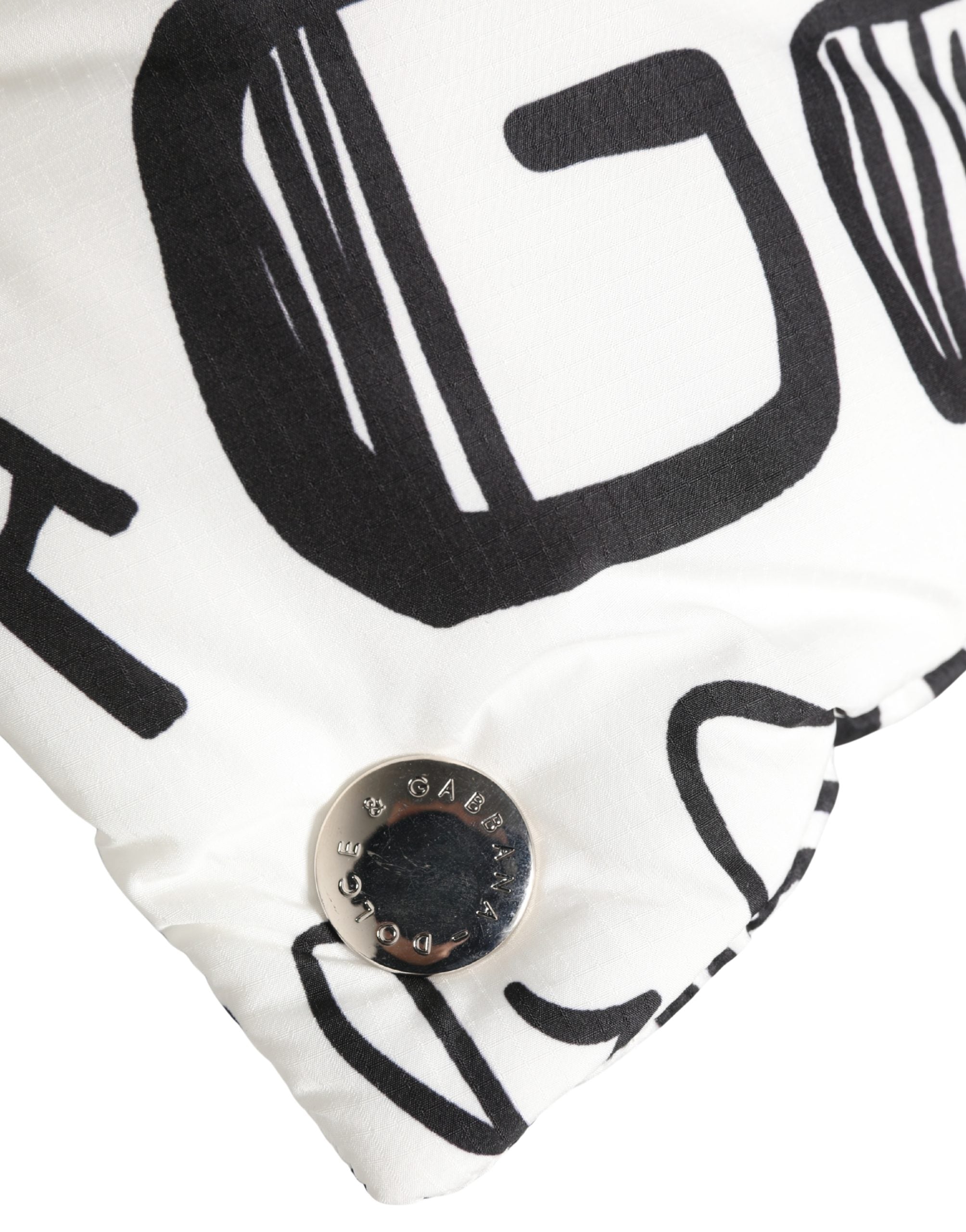 White Logo Print Whole Head Wrap Capello Hat - ventzia