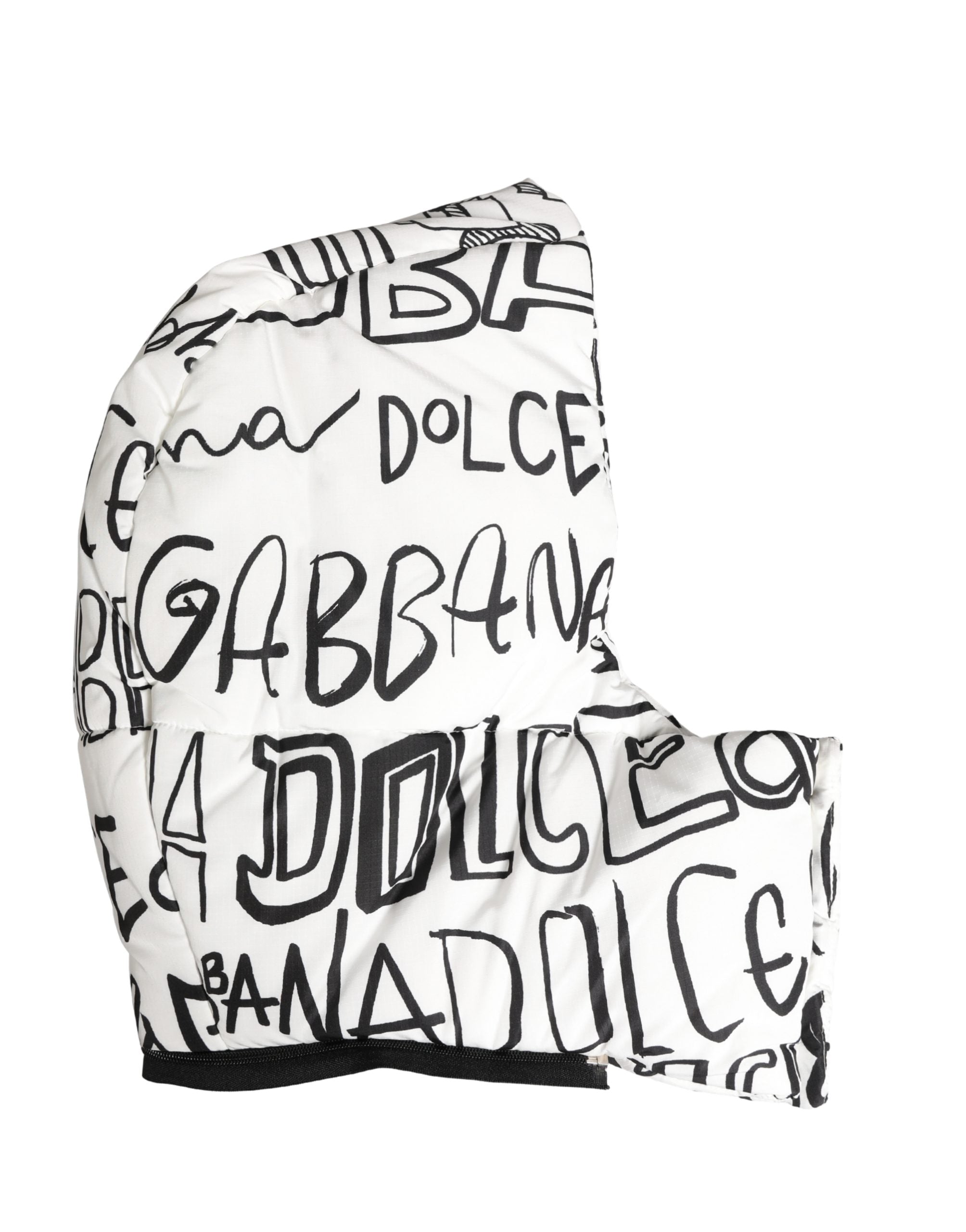 White Logo Print Whole Head Wrap Capello Hat - ventzia