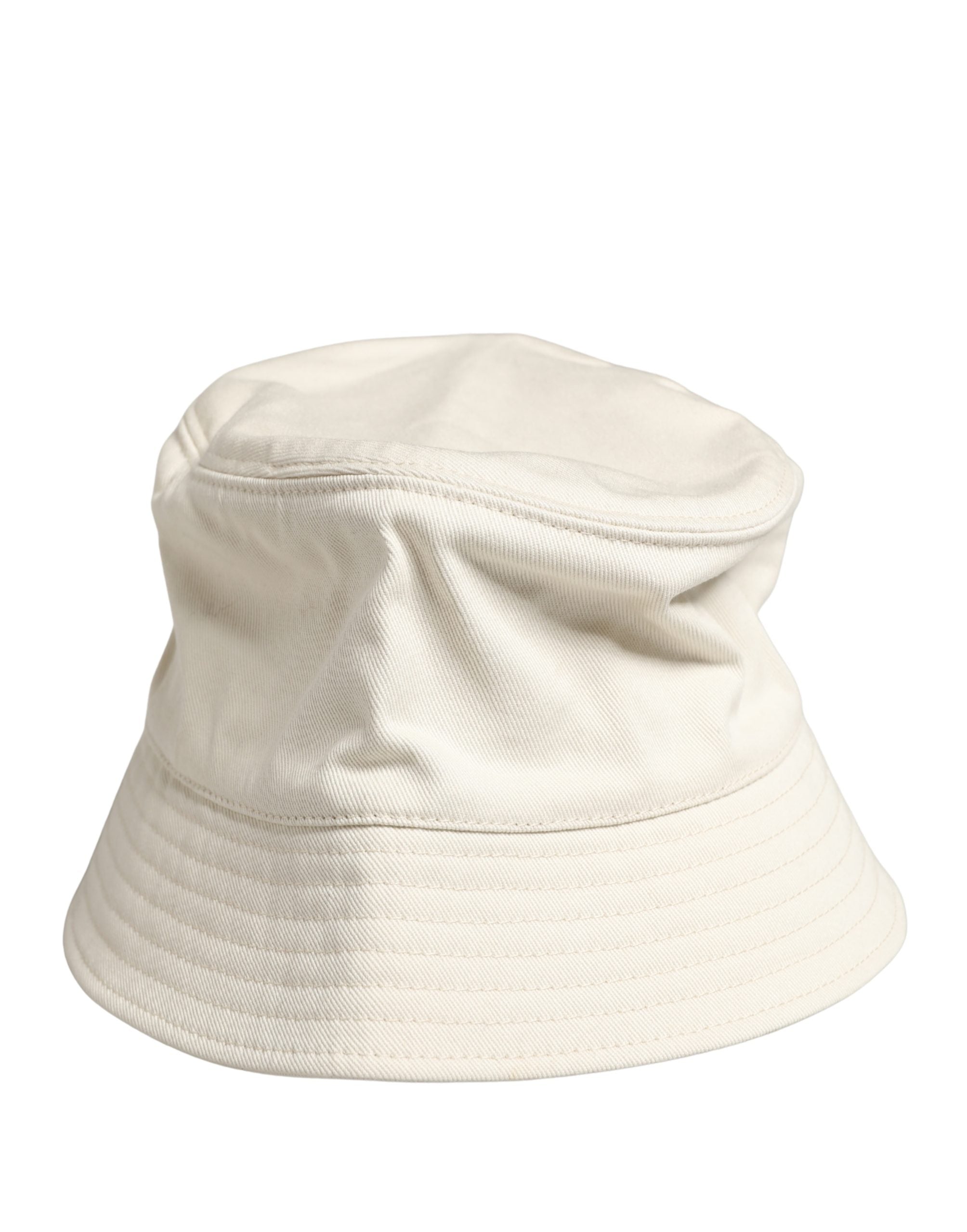 Men White Cotton Bucket Fisherman Capello Hat - ventzia